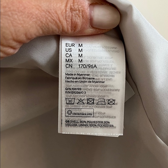 H&M Grey Lightweight Oversized Blazer, Size M - Picture 9 of 11